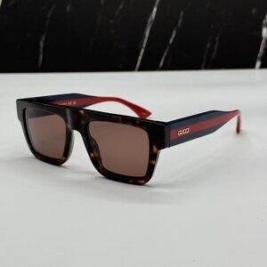 NEW GUCCI GG1868S 002 HAVANA BLUE RED UNISEX SUNGLASSES GUCCI